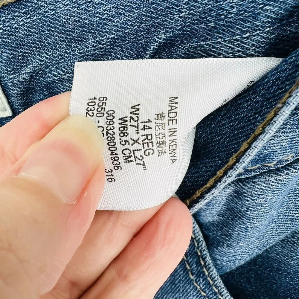 Levis Boys Jeans Pants Denim 550 Relaxed Fit 14 Regular 27x27